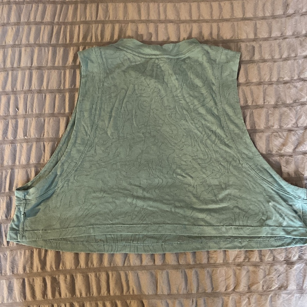 Lululemon burnout crop top in deep sage - Picture 3 of 5